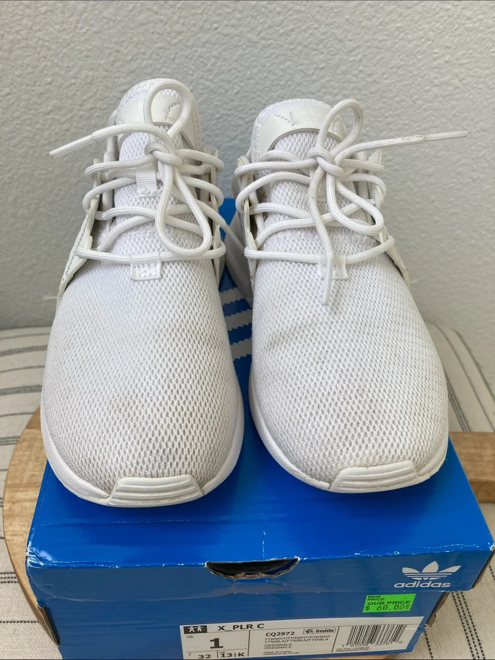 SALE! 50% Off adidas Kids White X_PLR C Lightweight Sneakers Size 1